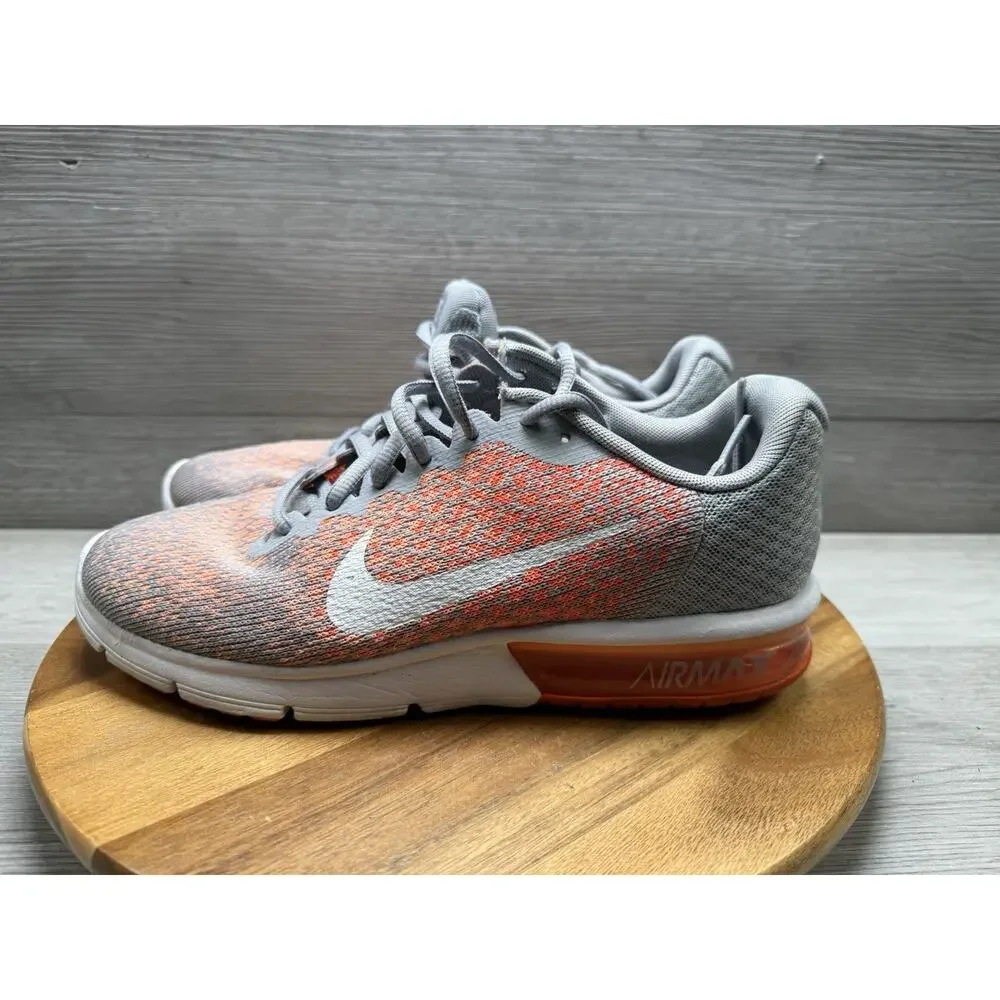 Nike Air Max Sequent 2 852465 005 Grey/White Mango Women 10